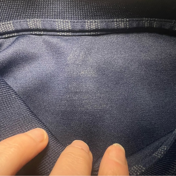 Tampa Bay Rays Majestic Mens Polo Golf Shirt Blue Striped Size XL MLB Sportswear - Picture 6 of 10